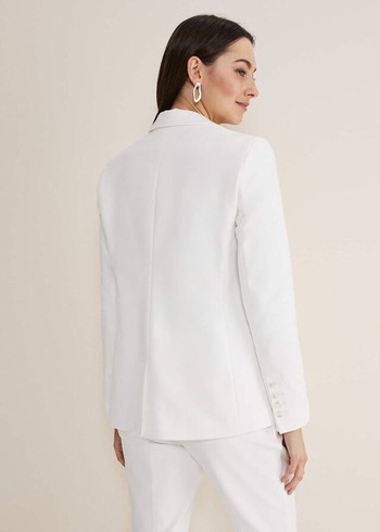 Phase Eight Ulrica Jackets White USA | 7064132-WB